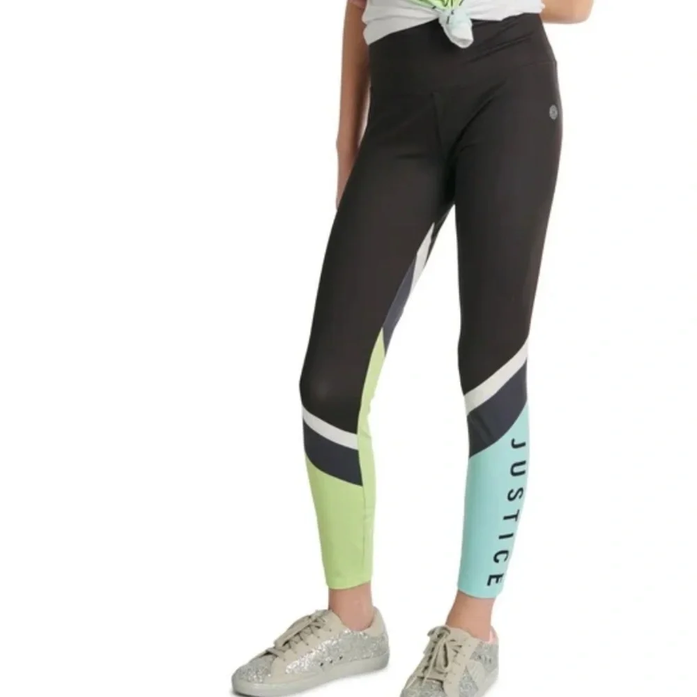 Justice Girls Collection X Colorblock Active Leggings Size 10